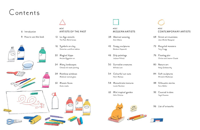 Book - Mini Artists: 20 Projects Inspired By The Great Artists - Spread 1