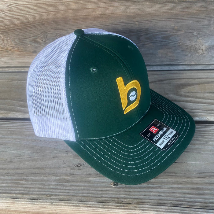 Bradley Triple Play - 3 Bradley Baseball Stand Alone "b" Trucker Hats for $55