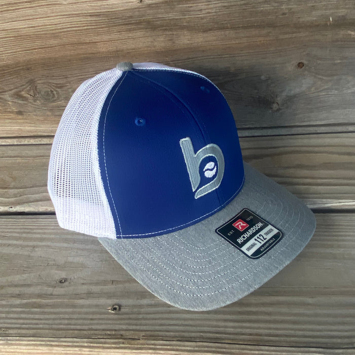 Bradley Triple Play - 3 Bradley Baseball Stand Alone "b" Trucker Hats for $55