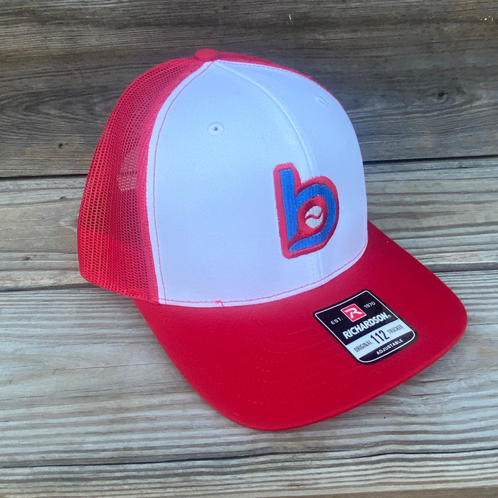 Bradley Triple Play - 3 Bradley Baseball Stand Alone "b" Trucker Hats for $55
