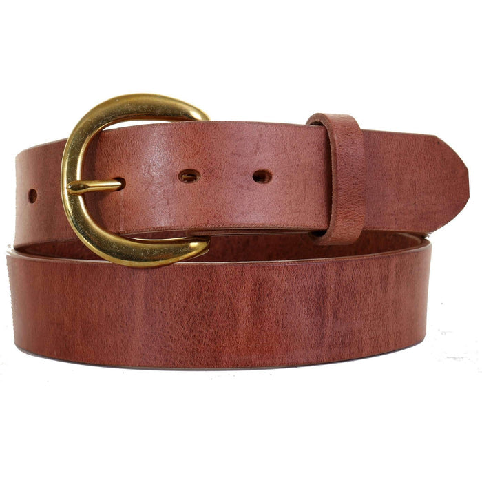 Brass Buckle Leather Belt #B1055