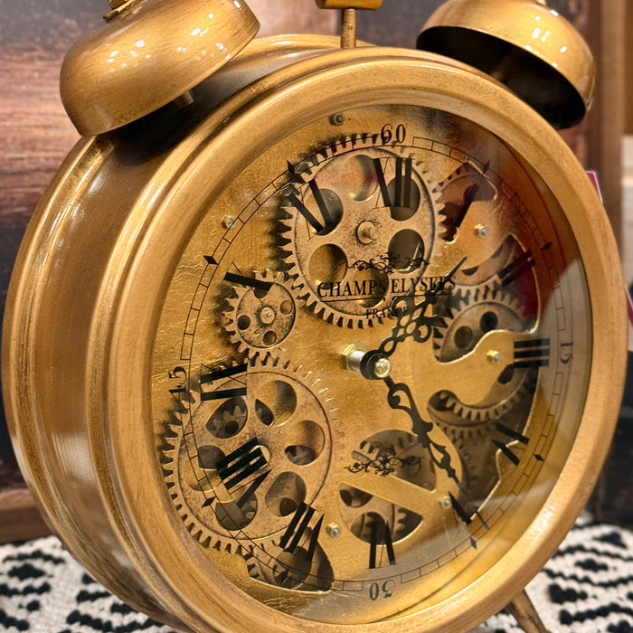 Brass Tabletop Gear Clock