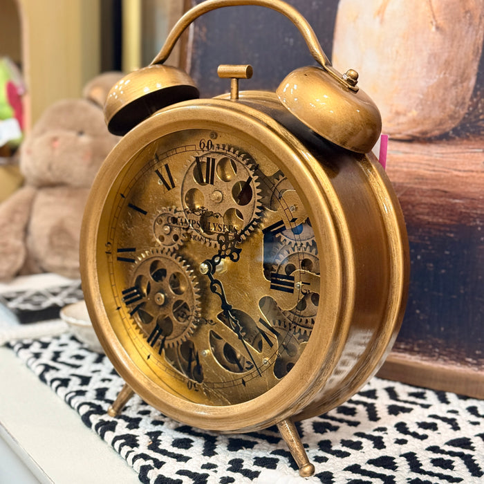 Brass Tabletop Gear Clock