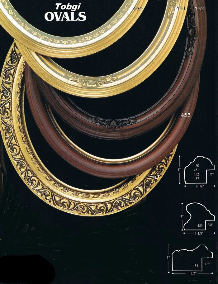 Brown Hand Finish Gallery Oval Picture Frame 11''x14''  Model 452