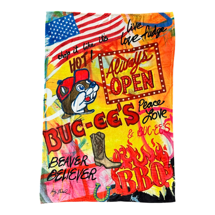 Buc-ee's Plush Blanket - Always Open