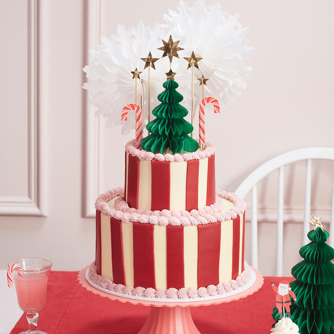 Meri Meri - Cake Topper - Christmas Honeycomb Cake - Lifestyle Cut