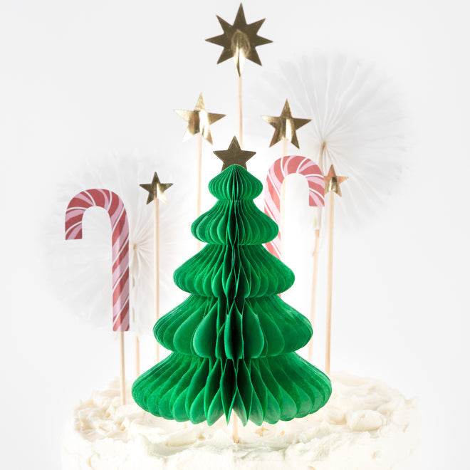 Meri Meri - Cake Topper - Christmas Honeycomb Cake - Close Look