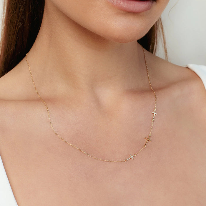 Calvary Cross Necklace- Gold