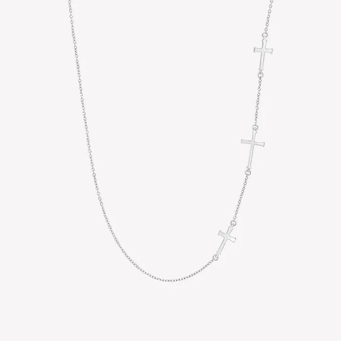 Calvary Cross Necklace- Silver