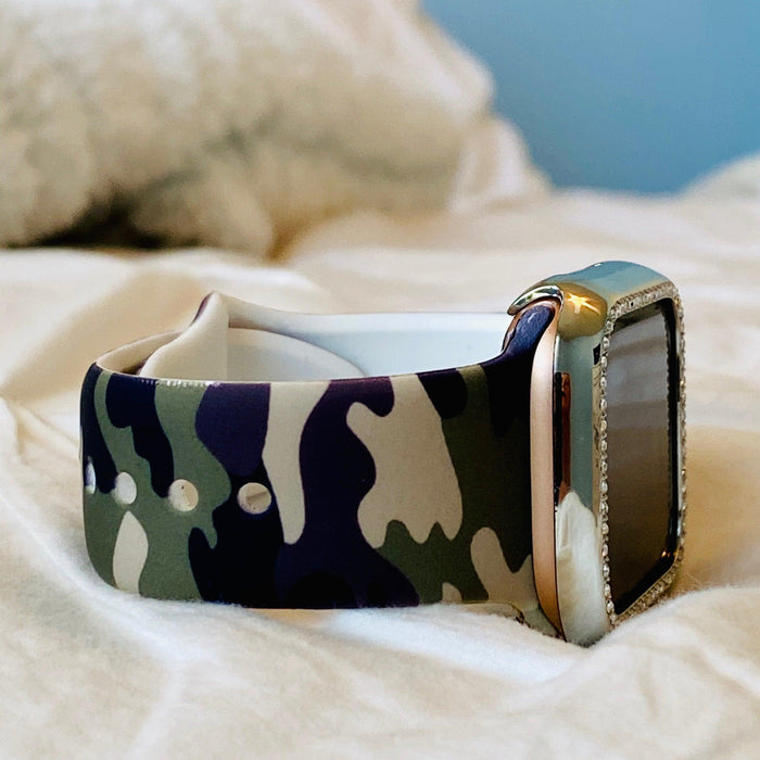 Camouflage Print Silicone Band For Apple Watch - Fancy Bands