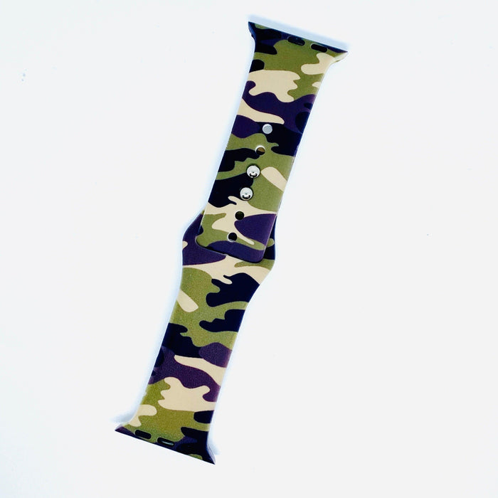 Camouflage Print Silicone Band For Apple Watch - Fancy Bands