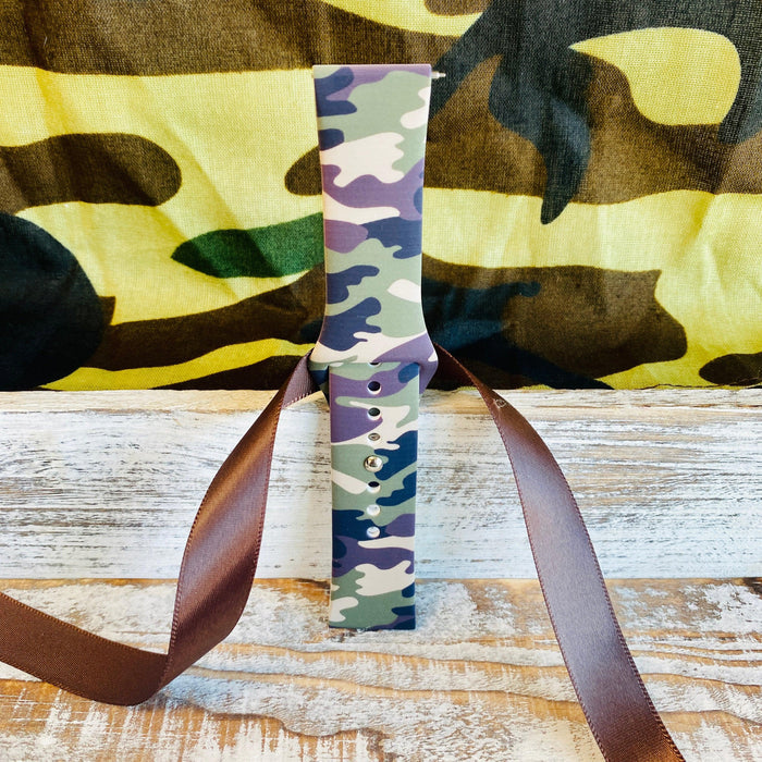 Camouflage Print Silicone Band For Samsung Watch - Fancy Bands