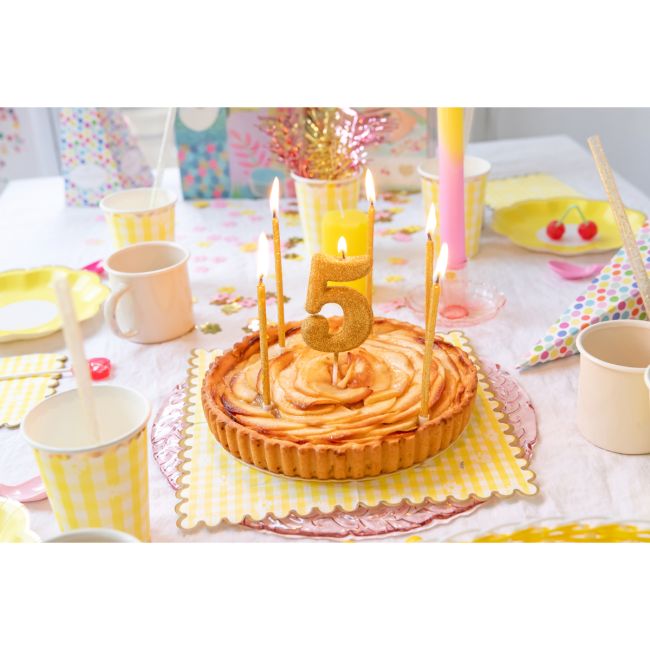 Le Petit Souk - Candle - Happy Birthday W/Glitter - 5 - Lifestyle Cut