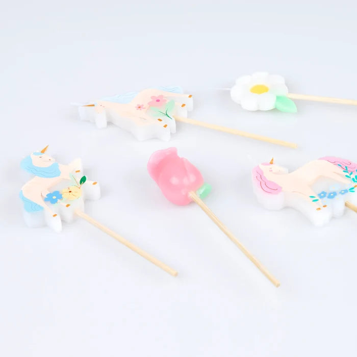 Meri Meri - Candles - Meadow Unicorns - Details