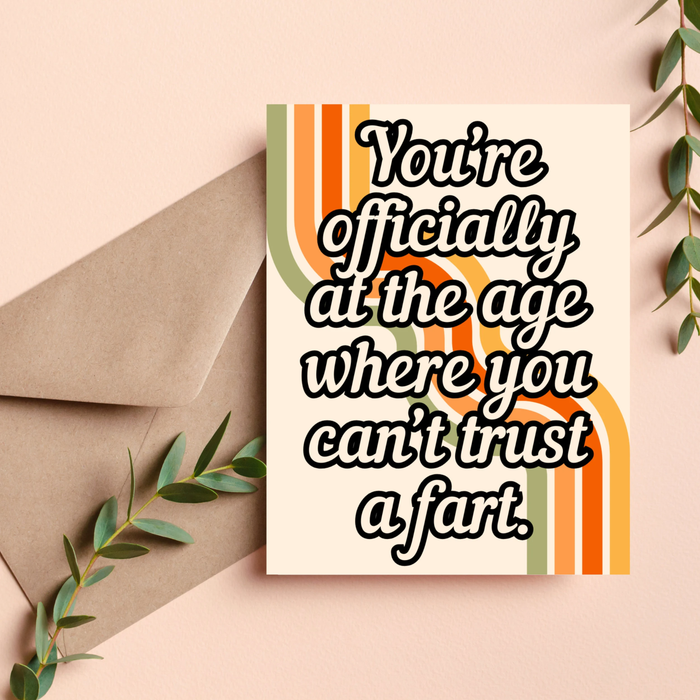 Can't Trust a Fart Funny Birthday Card Funny