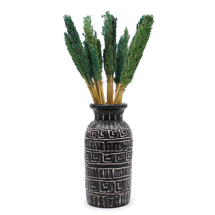 Cantal Dried Grass Flowers Display Decor Teal Cantal Dried Grass Flowers Display Decor