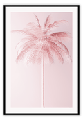 Canvas Print 50x70cm / Black Pink Palm Pink Palm Wall Art : Ready to hang framed artwork. Brand