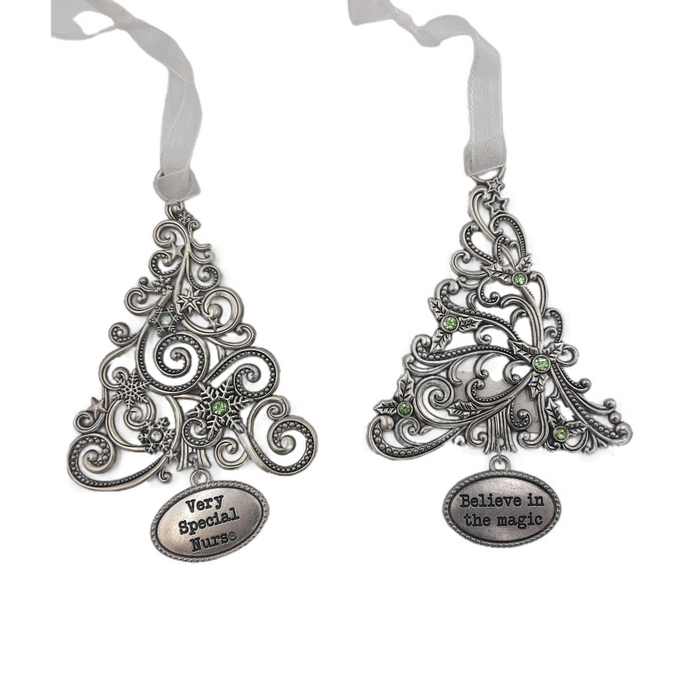 CAR CHARM - Christmas Tree w/Crystals