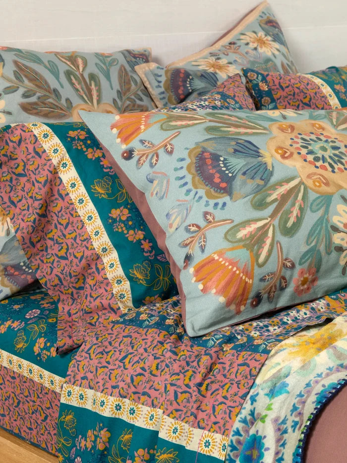 Catalina Cotton Euro Sham - Blue Mandala-view 2