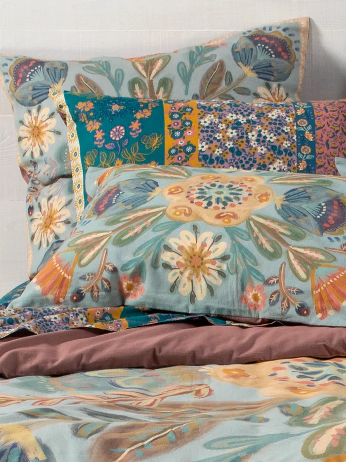 Catalina Cotton Euro Sham - Blue Mandala-view 3