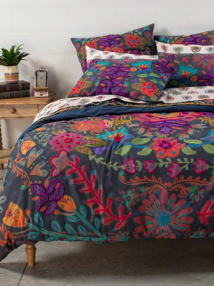 Catalina Cotton Euro Sham - Midnight Garden-view 2