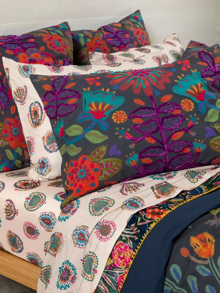 Catalina Cotton Euro Sham - Midnight Garden-view 4