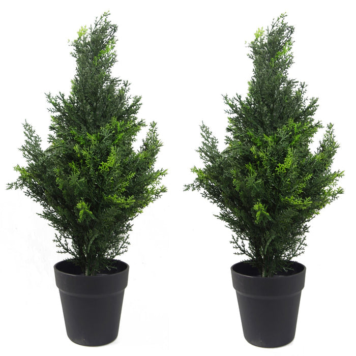 Cedar Cypress Topiary Tree Artificial 60cm Plant-0