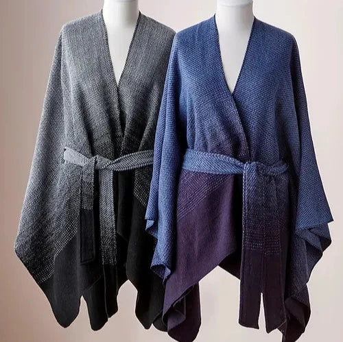 CHARLIE Paige Ombre Belted Cape