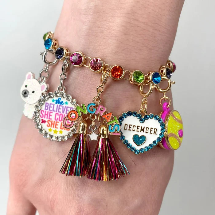 Charm It Rainbow Rhinestone Bracelet