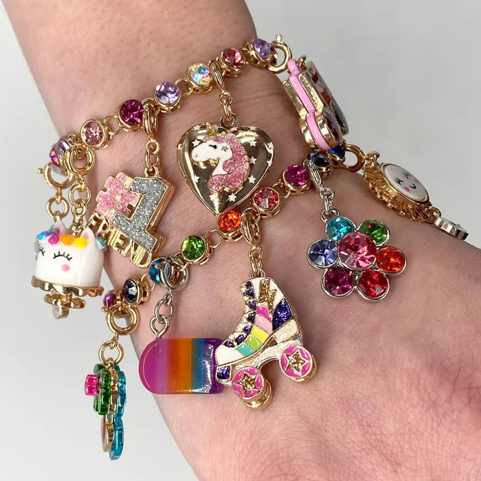 Charm It Rainbow Rhinestone Bracelet