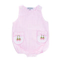 Checkered Strawberry Bow Bubble