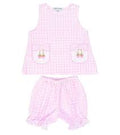 Checkered Strawberry Bow Set