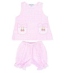 Checkered Strawberry Bow Set