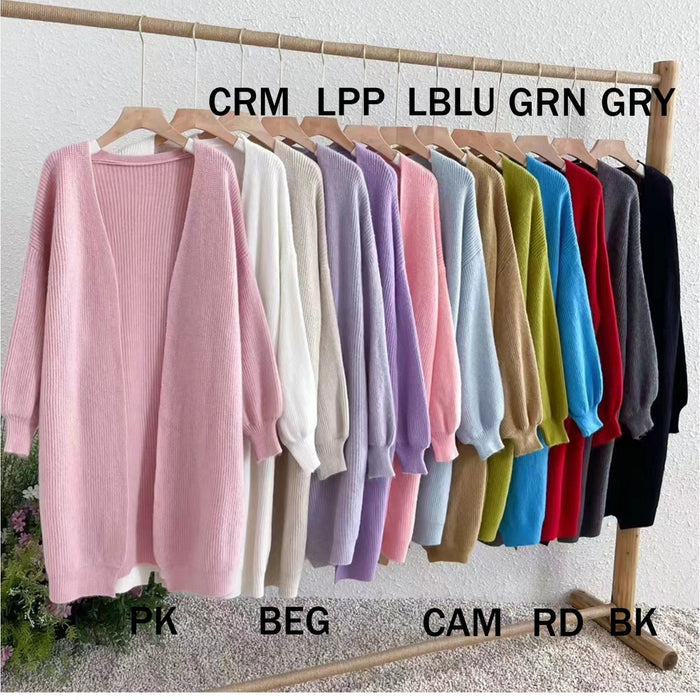 CHERIE | Knitted Cardigan Solid Colour