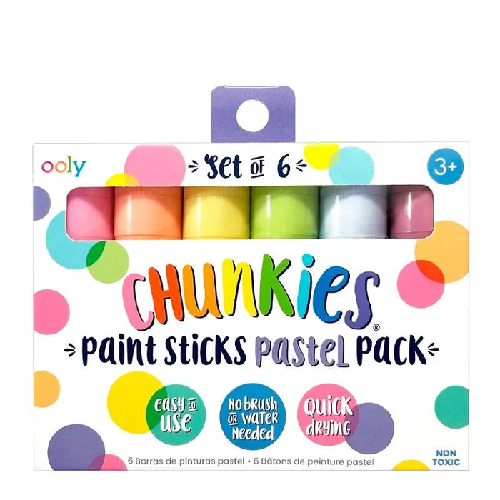 Chunkies Paint Sticks Pastel Pack For Kids - 6pcs