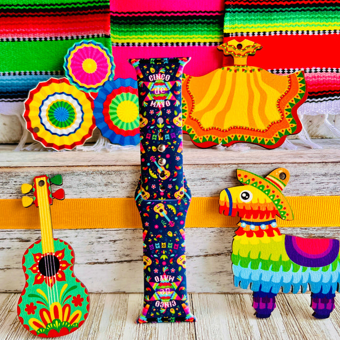 Cinco de Mayo Print Silicone Band For Apple Watch