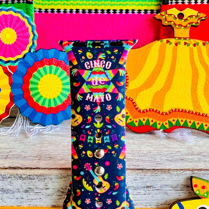 Cinco de Mayo Print Silicone Band For Apple Watch