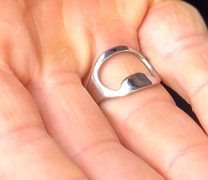 Claddagh Bottle Opener Ring - Stainless Steel Celtic Jewelry styled for festival