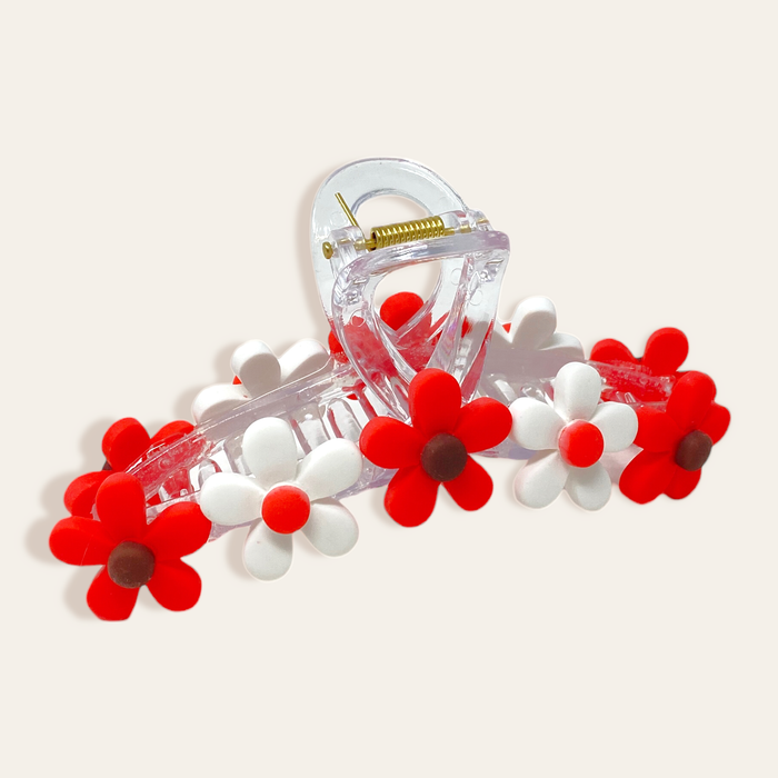 Claw Clip-Daisy Red