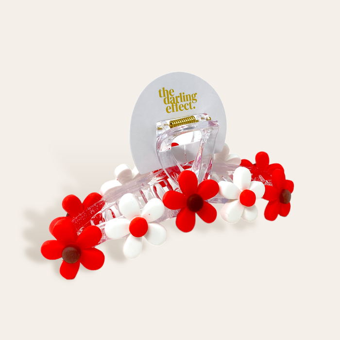 Claw Clip-Daisy Red