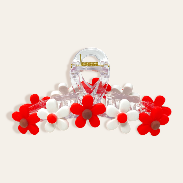 Claw Clip-Daisy Red