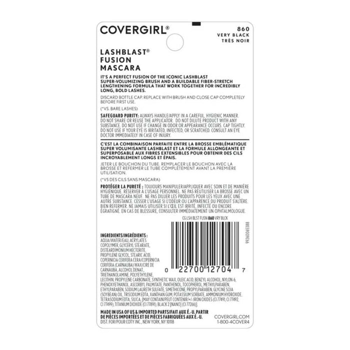 Covergirl - LashBlast Fusion Mascara, Very Black [860]  - 0.44 Oz - 24 Pack