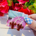 Crawfish Glitter Stud Earrings