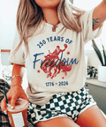 Cream Tee-250 Years of Freedom
