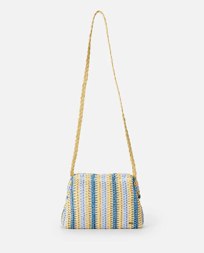 Rip Curl woven clutch detail close-up