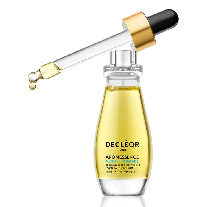 Decléor Neroli Bigarade Aromessence essential oils serum in 15ml bottle for dehydrated skin, natural skincare moisturizer.