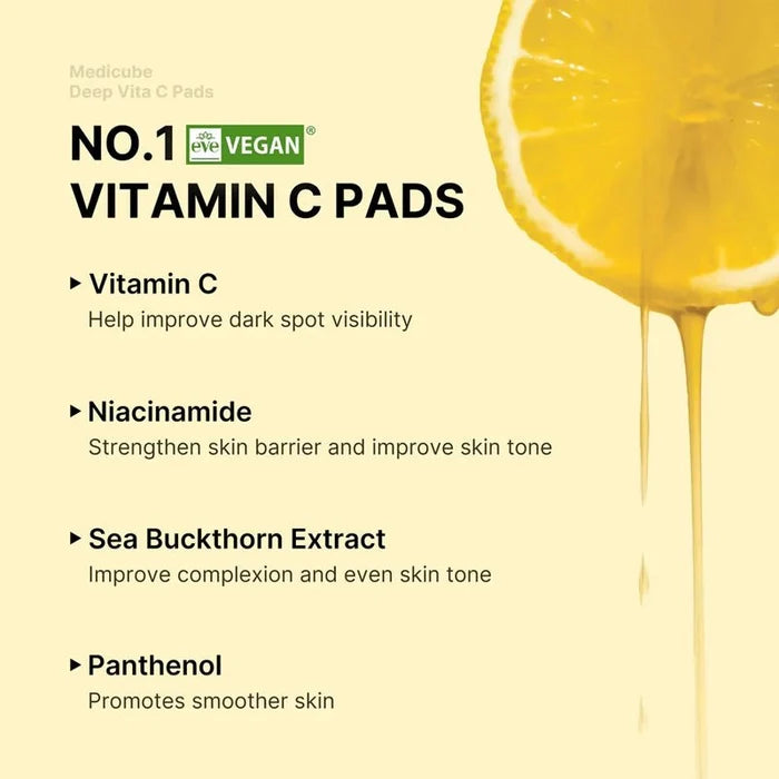 Deep Vita C Vitamin C Brightening Toner Pads - 70pcs