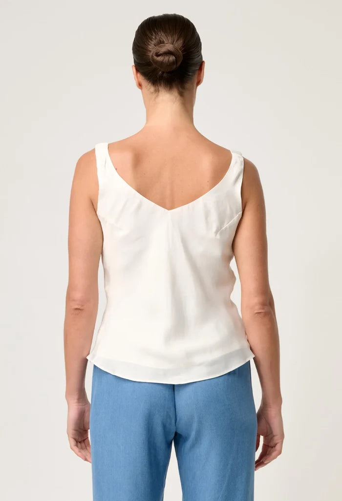 DELRAY REVERSIBLE CUPRO CAMI | Ivory - Darling & Domain