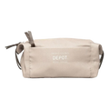 Beige Depot Toalettmappe Travel Buddy med frontlomme og lærremmer
