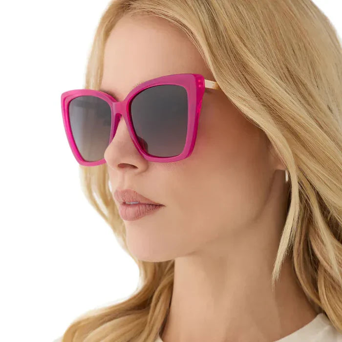 DIFF Eyewear Becky II Bright Tulip Cat Eye Polarized Sunglasses
